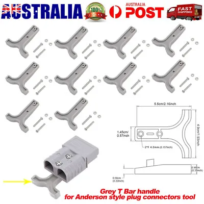 $15.36 • Buy 10PCS Grey T Bar Handle For Anderson Style Plug Connectors Tool 50AMP 12-24V AU