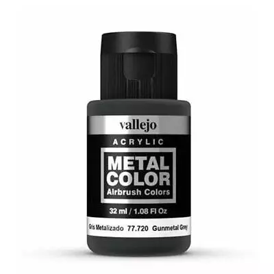 Vallejo Metal Colour 32ml 720 Gunmetal Grey • £7.99