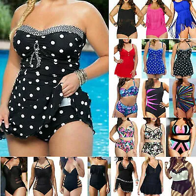 £13.29 • Buy Plus Size Women Tankini Monokini Swim Dress Swimwear Bikini Bathings Swimsuit  .