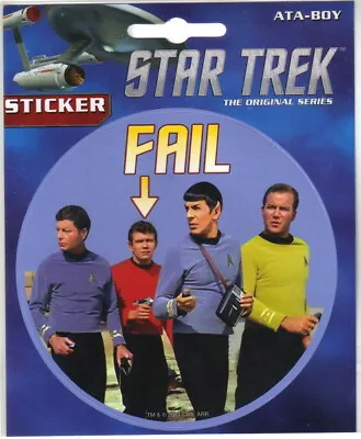$3.99 • Buy Star Trek TOS Landing Party Fail Photograph Peel Off Sticker Decal NEW UNUSED