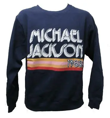 New 1983 Michael Jackson Adult Mens Sizes XS-S-M-L-XL Licensed Navy Sweatshirt • $18.47