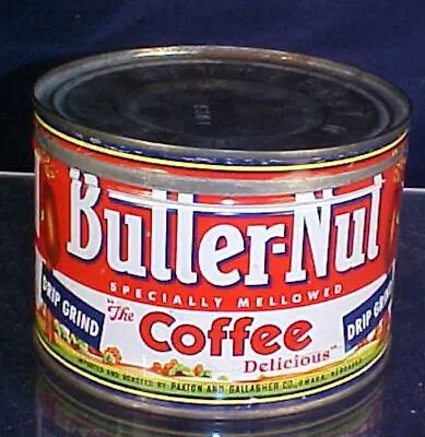 Vintage Butternut Coffee Tin 1 LB Paxton Gallagher Omaha • $28