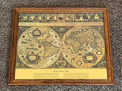 Willem Blaeu Wall Map England Framed 18” X 22” Very Nice • $110