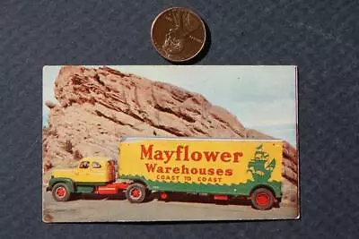 1940-50s Era Baton Rouge Louisiana Mayflower Trucks Color Chrome Business Card- • $6.99