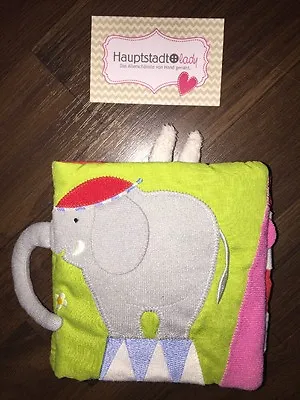 IKEA Stroller Fabric Book Buggy Book Plush Elephant Grey Green Rabbit Clown Circus • £30.83