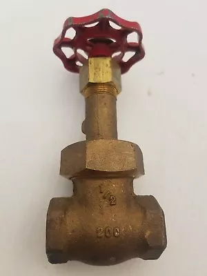 Milwaukee 1/2  Brass Gate Valve Fig 1174 200 S.w.p. 400 Wog Nnb • $39.96