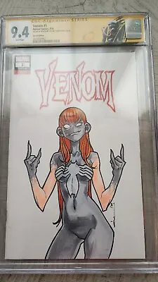 Venom #1 CGC 9.4 Mary Jane Venom 1 Of 1 Colored Sketch & Auto Ozgur Yildirim  • $425