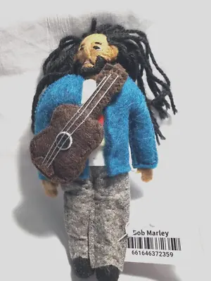 Bob Marley Ornament Hand Made Wool Felt Silk Road Bazaar • $26