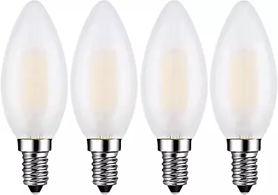 E14 LED Candelabra Bulb 40W Equivalent 4W Dimmable LED Candle Light Bulbs 3000K • $23.09