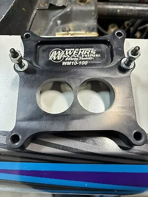 Wehrs Machine WM10-100 2 To 4 Barrel Holley Spacer Adapter 4412 Swirled Tapered • $99