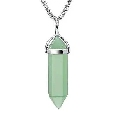 $4.99 • Buy Natural Stone Hexagonal Pendant Necklace Healing Crystal Quartz Chakra Jewelry