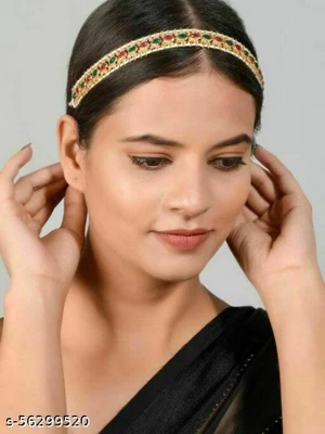 $23.28 • Buy Indian Traditional Elite Matha Patti Maangtika With Stones & Beads For Womens