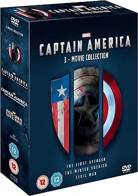 Captain America - 3 Movie Collection (DVD) **NEW** • £7.98