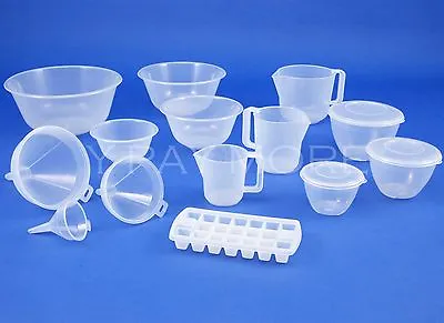 Food Preparation Clear Plastic Pudding Mixing Bowl Measuring Jug Kitchen • £5.45