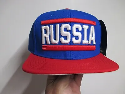 Russia (fanatics) Mens Hockey Snapback Hat (adj) Nwt $32 3 Color Sewn On Logo • $11.99
