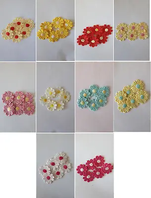 Lace Daisy Assorted Mixed Colour Guipure Motifs Sew On Flower Appliques Free P&p • £2.95