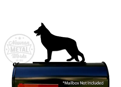 German Shepherd Silhouette Mailbox Topper / Sign - Powder Coated Steel - US Made • $35