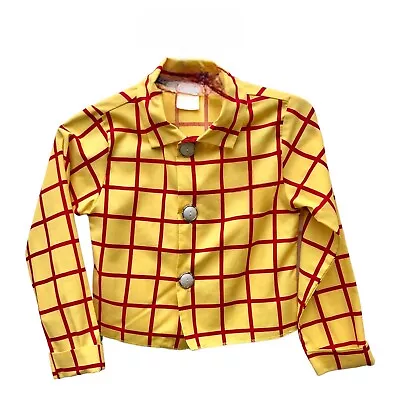 Disney Store Toy Story Woody Cowboy Costume Shirt Button-up Dress Up Child Sz 4 • $8