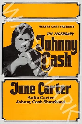 Johnny Cash - June Carter - 1970s Vintage Music Poster • $29.95