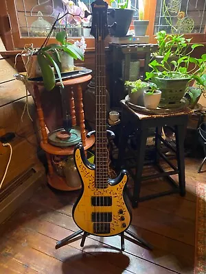 Ibanez Bass Guitar Made By Iida Gakki 1988 - Natural And Black • $675