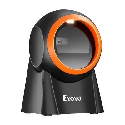 Eyoyo Hands-Free 1D Desktop Barcode Scanner Fit Bookstore Warehouse Supermarket • £29.99