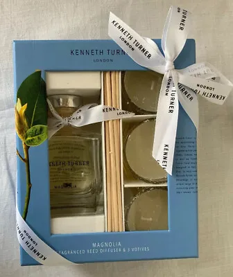 New Kenneth Turner Boxed Set Reed Diffuser/ 3x Scented Votive Candles - Bargain • £31.95