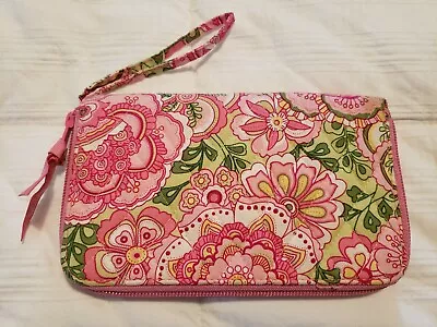 Vera Bradley Petal Pink Zip Around Wallet Wristlet  • $24.95