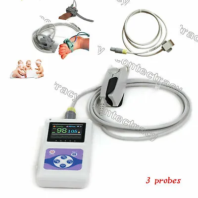 Hand-Held Pulse Oximeter Blood Oxygen USB PC Softwareinfantchildadult Probe • £127.20