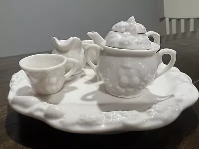 Vintage Style Mini White Porcelain Children’s Tea Set • $12.99