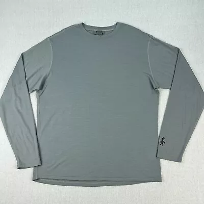 Smartwool Baselayer Shirt Mens XL Gray Long Sleeve 100% Merino Wool Crewneck • $28.88