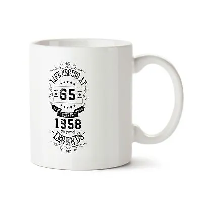 65th Birthday Gifts For Women Men - Life 1958 Funny Mugs Novelty Presents • £8.97