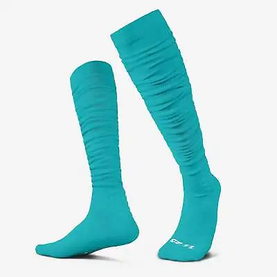 Extra Long Padded Scrunch Socks (aqua) • $19.99