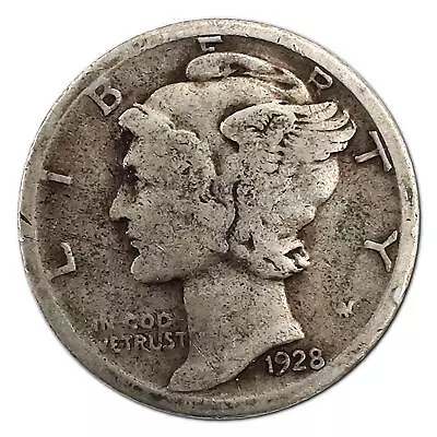 1928-S Mercury Dime G Good 90% Silver • $5.70