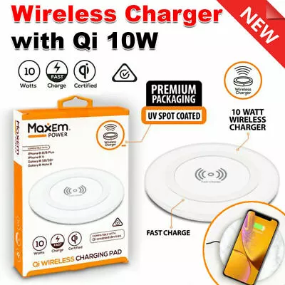 1x 10W Qi Fast Wireless Charger Receiver • $24.89