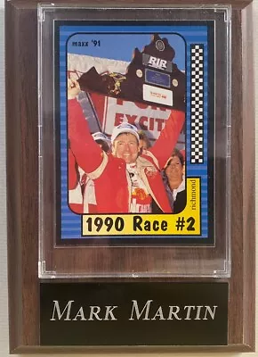 Mark Martin 4x6 Plaque ~ NASCAR ~ 1990 Richmond Race #2. • $10.80