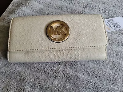 Michael Kors Fulton Flap Continental Wallet Ecru NWT • $65