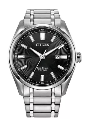 NEW Citizen Eco-Drive Titanium Men's Stainless Steel Quartz Watch AW1248-80E • $144.99