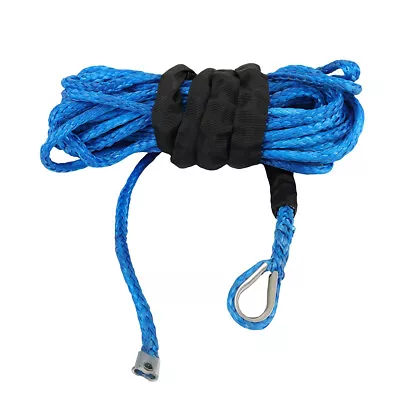 12000LB 5/16  X50' Synthetic Winch Rope Hook Stopper For UTV Jeep Winch Fairlead • $30.66