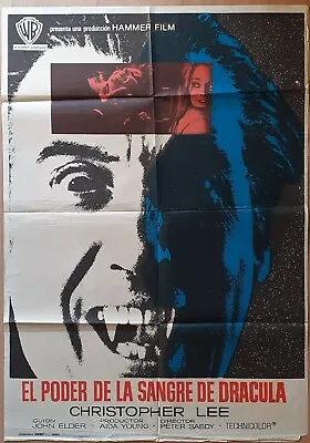 Taste The Blood Of Dracula ORIGINAL Spain '72  POSTER Christopher Lee Hammer  • £58.79