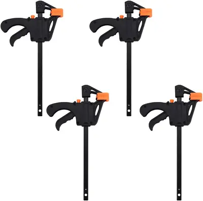 F Woodworking Clamps Set 4pcs 4inch Quick Ratchet Release Carpentry DIY Hand To • $21.83