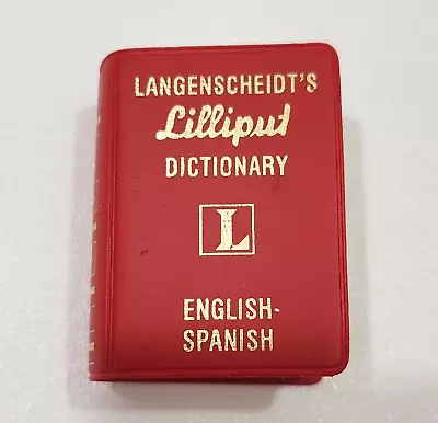 Langenscheidts Lilliput Miniature Dictionary Spanish To English 1961 • $7.20