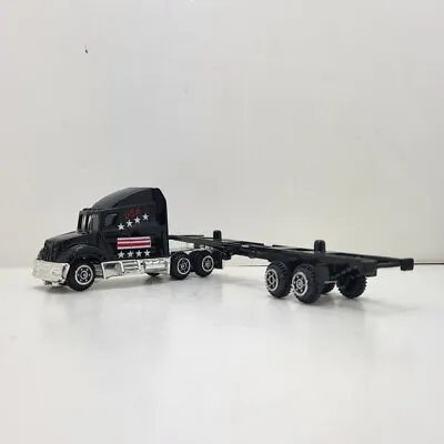 Motor Max Semi Cab Tractor 3  Diecast Scale Model USA Stars With Trailer • $13