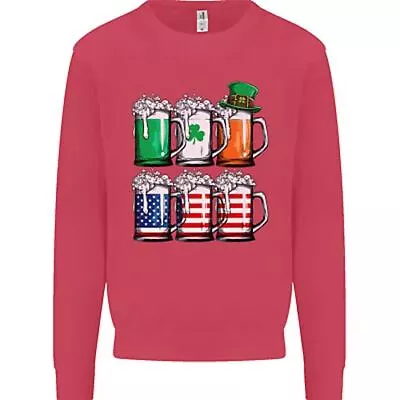 St Patricks Day Beer USA Irish American Mens Sweatshirt Jumper • $26.13