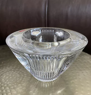 Vintage Heavy Crystal Candle Votive Holder Art Deco MIKASA ORACLE 5  • $15.40