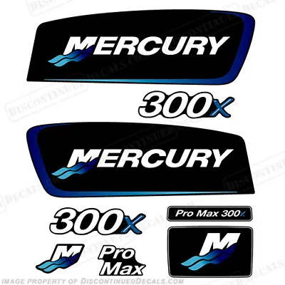 Fits Mercury 300x ProMax Decals - Blue Tones • $109.95