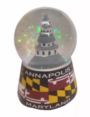 Maryland Flag State House Mini Snow Globe Ornament - NEW Fast Free Ship • $16.95