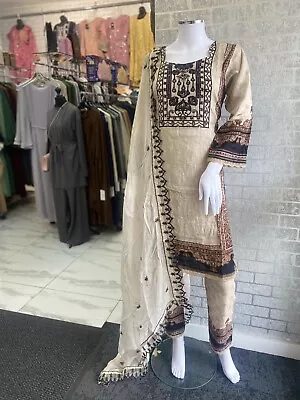 Asian Ready Made Suit Pakistani Indian Salwar Kameez  With Dupatta. SIZE S - XL • £15.50