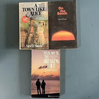 NEVIL SHUTE LOT OF 3 PB The Breaking Wave On The Beach & A Town Like Alice • $13.50