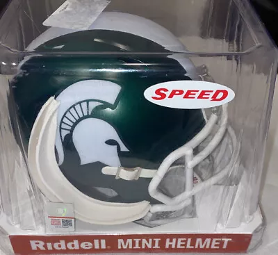 MICHIGAN STATE SPARTANS (SATIN GREEN) Riddell Speed Mini Helmet • $32.99