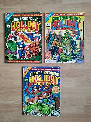 £20 • Buy 3 X Marvel Treasury Special GIANT Superhero Holiday Grab-Bag 1974-76 FREE P&P